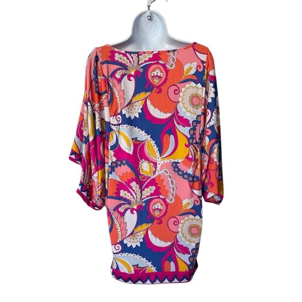 Trina Turk Sevilla Colorful Floral Swim Cover-Up Excellent Size S - Picture 4 of 10